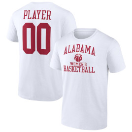 Women's Alabama Crimson Tide Customize NIL Gameday Tradition White College Basketball T-Shirt