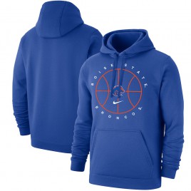 Men's - Boise State Broncos Nike Icon Club Fleece Pullover Royal College Basketball Hoodie