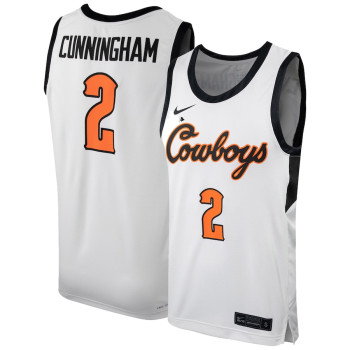 Men's - Cade Cunningham Oklahoma State Cowboys Nike Replica White College Basketball Jersey