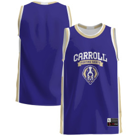 Men's - Carroll College Fighting Saints Purple College Basketball Jersey
