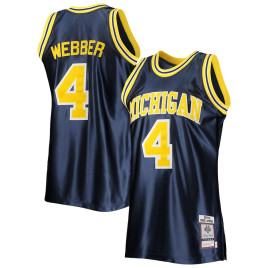 Men's - Chris Webber Michigan Wolverines Mitchell & Ness 1991-92 Authentic Throwback College Navy College Basketball Jersey Men's - Chris Webber Michigan Wolverines Mitchell & Ness 1991-92 Authentic Throwback College Navy College Basketball Jersey