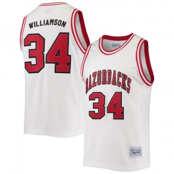 Men's - Corliss Williamson Arkansas Razorbacks Original Retro Brand Alumni Commemorative Classic White College Basketball Jersey