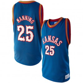 Men's - Danny Manning Kansas Jayhawks Original Retro Brand Alumni Royal College Basketball Jersey