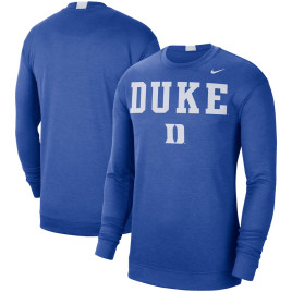 Men's - Duke Blue Devils Nike 2021/22 Team Spotlight Performance Long Sleeve Royal College Basketball T-Shirt