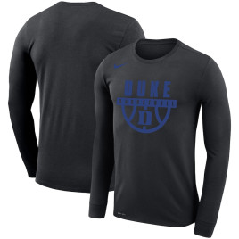 Men's - Duke Blue Devils Nike Drop Legend Long Sleeve Performance Black College Basketball T-Shirt