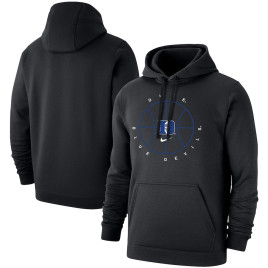 Men's - Duke Blue Devils Nike Icon Club Fleece Pullover Black College Basketball Hoodie