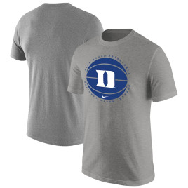 Men's - Duke Blue Devils Nike Logo Heather Gray College Basketball T-Shirt