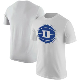 Men's - Duke Blue Devils Nike Logo White College Basketball T-Shirt