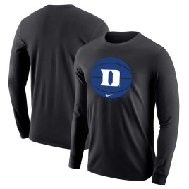 Men's - Duke Blue Devils Nike Long Sleeve Black College Basketball T-Shirt