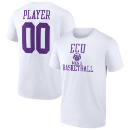 Men's - ECU Pirates Customize NIL Gameday Tradition White College Basketball T-Shirt