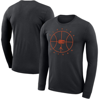 Men's - Florida Gators Jordan Brand Icon Legend Performance Long Sleeve Black College Basketball T-Shirt