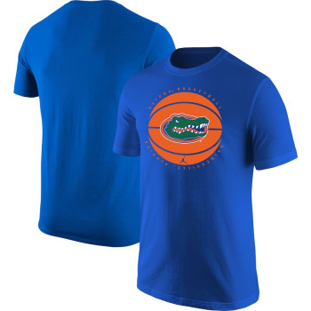 Men's - Florida Gators Jordan Brand Logo Royal College Basketball T-Shirt