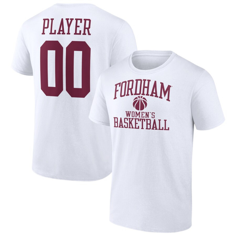 Women's Fordham Rams Customize NIL Gameday Tradition White College Basketball T-Shirt Women's Fordham Rams Customize NIL Gameday Tradition White College Basketball T-Shirt