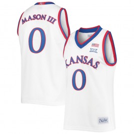 Men's - Frank Mason III Kansas Jayhawks Original Retro Brand Commemorative Classic White College Basketball Jersey