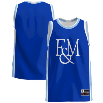 Men's - Franklin & Marshall Diplomats Blue College Basketball Jersey