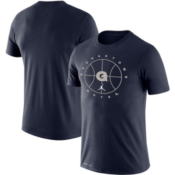 Men's - Georgetown Hoyas Jordan Brand Icon Legend Performance Navy College Basketball T-Shirt