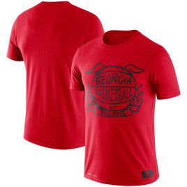 Men's - Georgia Bulldogs Nike Crest Performance Red College Basketball T-Shirt