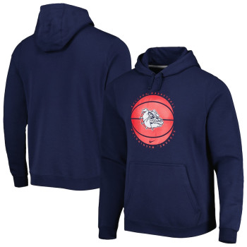Men's - Gonzaga Bulldogs Nike Pullover Navy College Basketball Hoodie