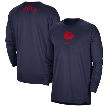 Men's - Gonzaga Bulldogs Nike Spotlight Performance Raglan Navy College Basketball T-Shirt