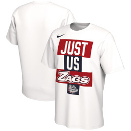 Men's - Gonzaga Bulldogs Nike Just Us Bench Legend White College Basketball T-Shirt