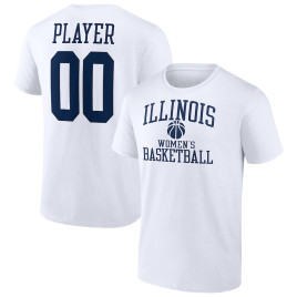Women's Illinois Fighting Illini Customize NIL Gameday Tradition White College Basketball T-Shirt
