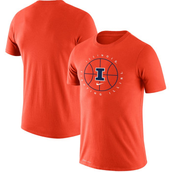 Men's - Illinois Fighting Illini Nike Icon Legend Performance Orange College Basketball T-Shirt