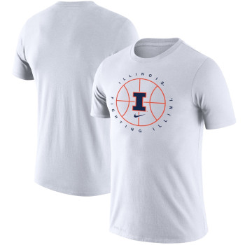 Men's - Illinois Fighting Illini Nike Icon Legend Performance White College Basketball T-Shirt