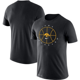 Men's - Iowa Hawkeyes Nike Icon Legend Performance Black College Basketball T-Shirt
