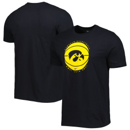 Men's - Iowa Hawkeyes Nike Logo Black College Basketball T-Shirt