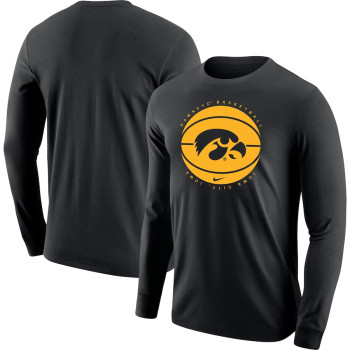 Men's - Iowa Hawkeyes Nike Long Sleeve Black College Basketball T-Shirt Men's - Iowa Hawkeyes Nike Long Sleeve Black College Basketball T-Shirt