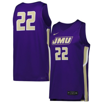 Men's - James Madison Dukes Nike Replica Purple College Basketball Jersey