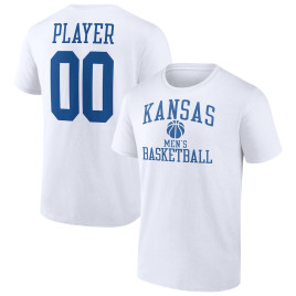 Men's - Kansas Jayhawks Customize NIL Gameday Tradition White College Basketball T-Shirt