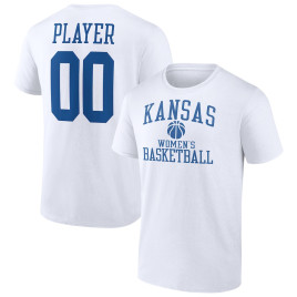 Women's Kansas Jayhawks Customize NIL Gameday Tradition White College Basketball T-Shirt
