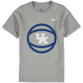 Youth Kentucky Wildcats Nike and Logo Performance Gray College Basketball T-Shirt
