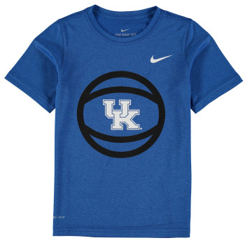 Youth Kentucky Wildcats Nike and Logo Performance Royal College Basketball T-Shirt