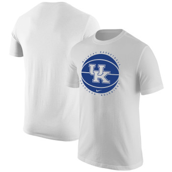 Men's - Kentucky Wildcats Nike Logo White College Basketball T-Shirt