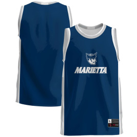 Men's - Marietta College Pioneers Navy College Basketball Jersey