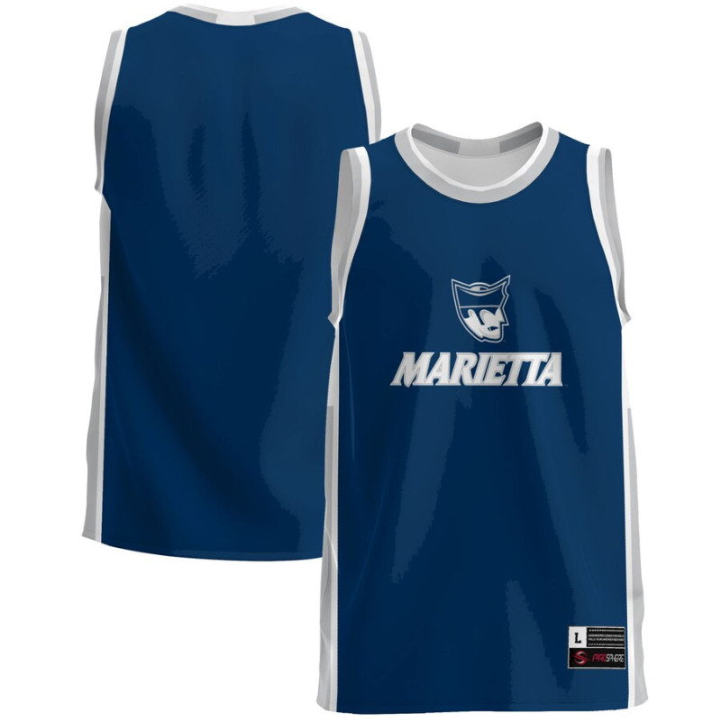 Men's - Marietta College Pioneers Navy College Basketball Jersey Men's - Marietta College Pioneers Navy College Basketball Jersey
