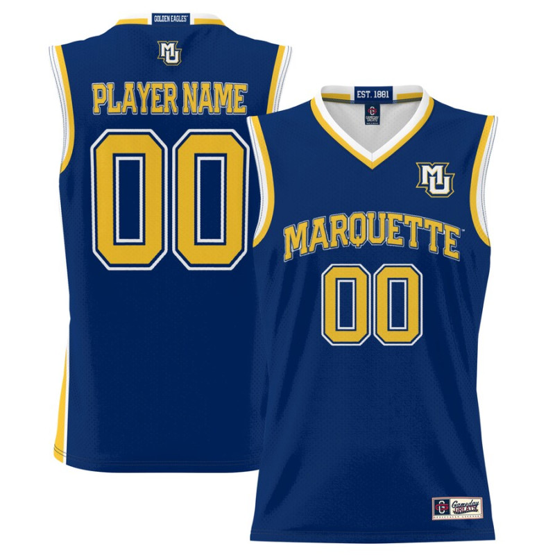 Men's - Marquette Golden Eagles ProSphere NIL Customize Blue College Basketball Jersey Men's - Marquette Golden Eagles ProSphere NIL Customize Blue College Basketball Jersey
