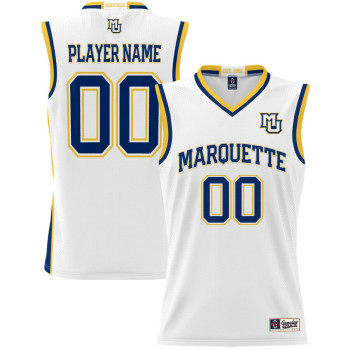 Youth Marquette Golden Eagles ProSphere NIL Customize White College Basketball Jersey Youth Marquette Golden Eagles ProSphere NIL Customize White College Basketball Jersey