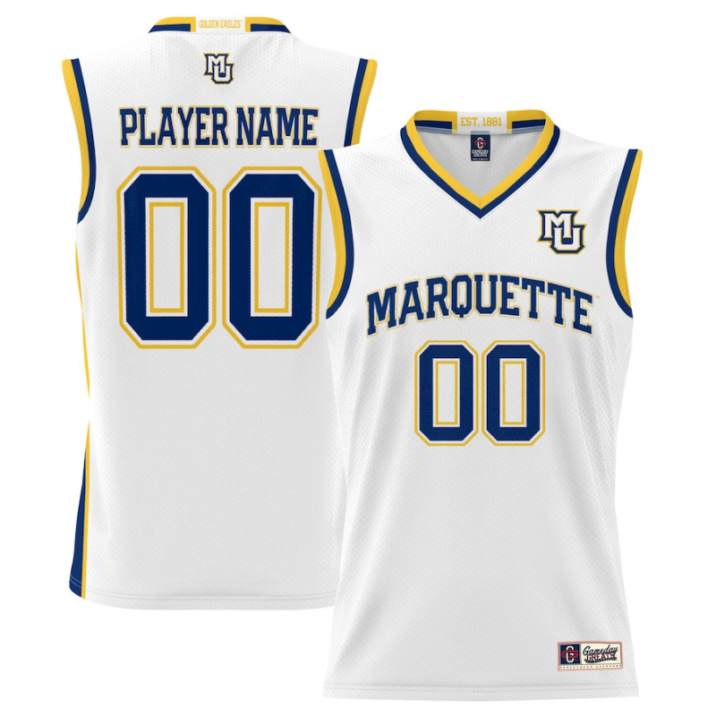 Men's - Marquette Golden Eagles ProSphere NIL Customize White College Basketball Jersey Men's - Marquette Golden Eagles ProSphere NIL Customize White College Basketball Jersey