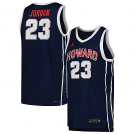 Men's - Michael Jordan Howard University Bisons Jordan Brand Replica Navy College Basketball Jersey