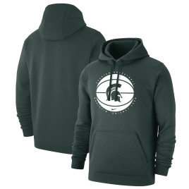 Men's - Michigan State Spartans Nike Pullover Green College Basketball Hoodie