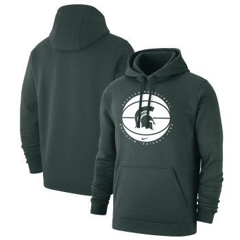 Men's - Michigan State Spartans Nike Pullover Green College Basketball Hoodie
