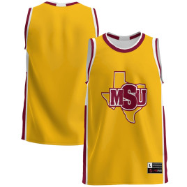 Men's - Midwestern State Mustangs Gold College Basketball Jersey Men's - Midwestern State Mustangs Gold College Basketball Jersey