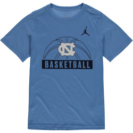 Youth North Carolina Tar Heels Jordan Brand and Logo Performance Carolina Blue College Basketball T-Shirt