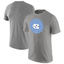 Men's - North Carolina Tar Heels Jordan Brand Logo Heather Gray College Basketball T-Shirt