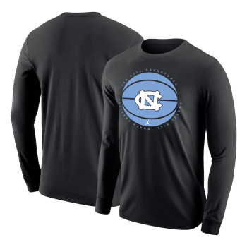 Men's - North Carolina Tar Heels Jordan Brand Long Sleeve Black College Basketball T-Shirt