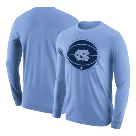 Men's - North Carolina Tar Heels Jordan Brand Long Sleeve Carolina Blue College Basketball T-Shirt