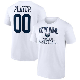 Women's Notre Dame Fighting Irish Customize NIL Gameday Tradition White College Basketball T-Shirt
